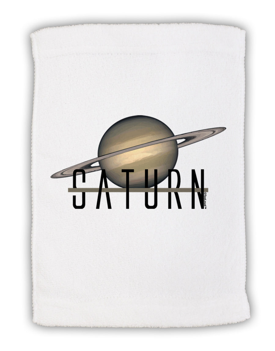 Planet Saturn Text Micro Terry Sport Towel 15 X 22 inches by TooLoud-Sport Towel-TooLoud-White-Davson Sales