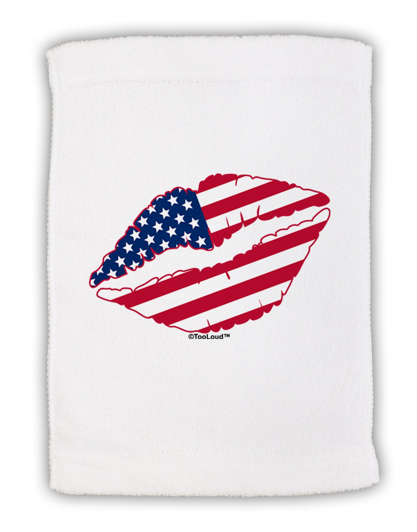American Flag Lipstick Micro Terry Sport Towel 15 X 22 inches by TooLoud-Sport Towel-TooLoud-White-Davson Sales
