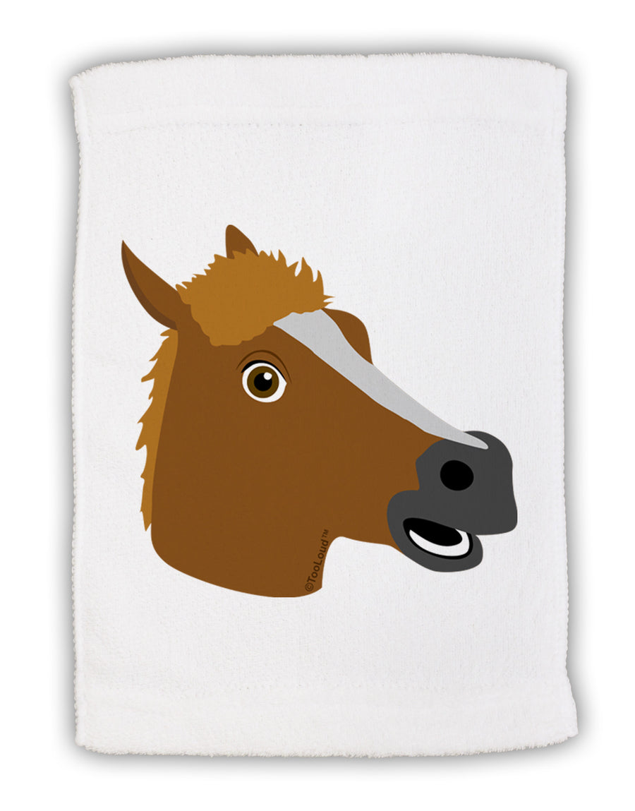 Silly Cartoon Horse Head Micro Terry Sport Towel 11 x 18 inches-TooLoud-White-Davson Sales