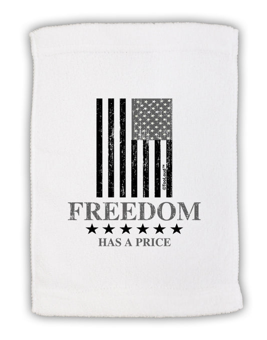 Freedom Flag BnW Micro Terry Sport Towel 11 x 18 inches-TooLoud-White-Davson Sales