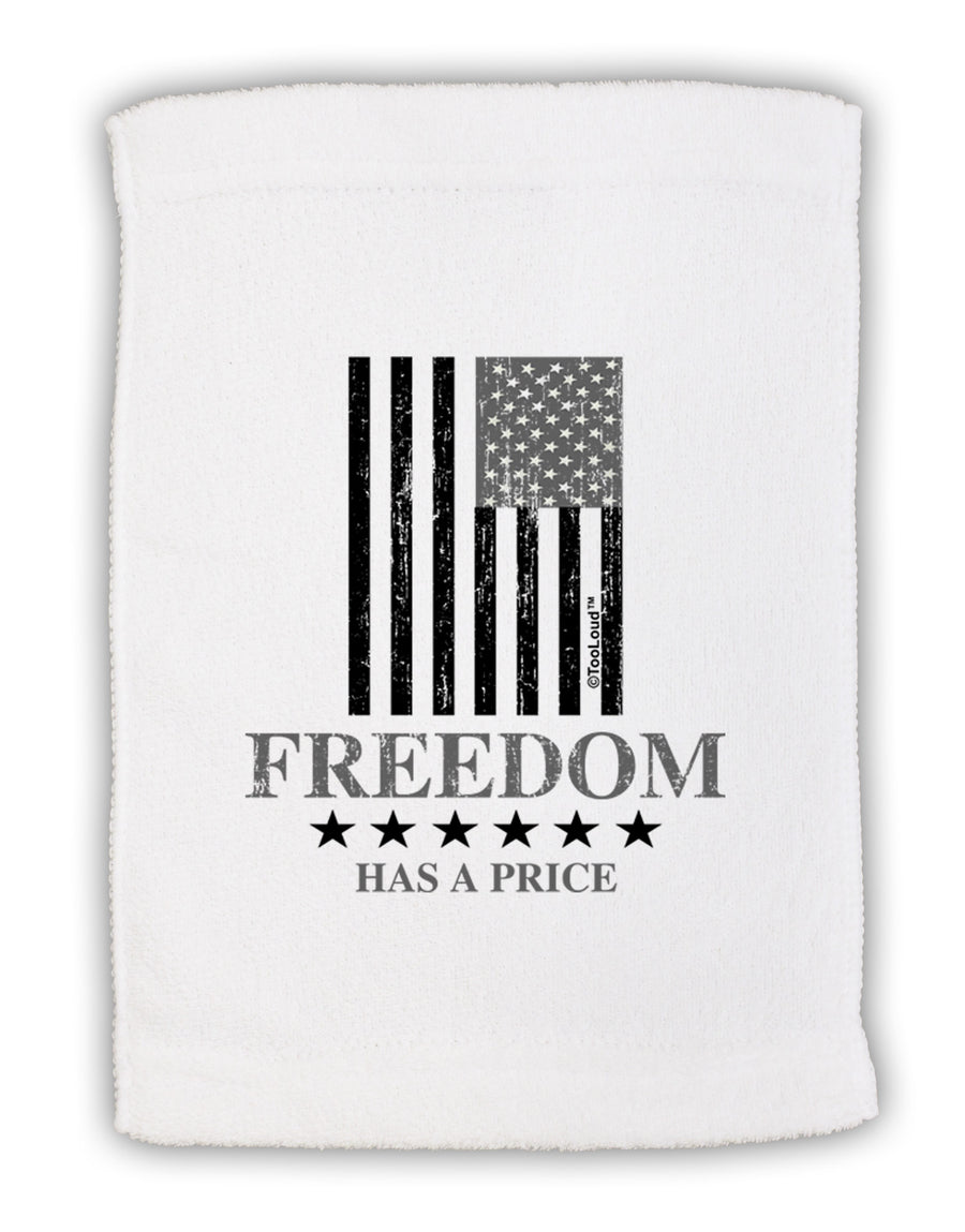 Freedom Flag BnW Micro Terry Sport Towel 11 x 18 inches-TooLoud-White-Davson Sales