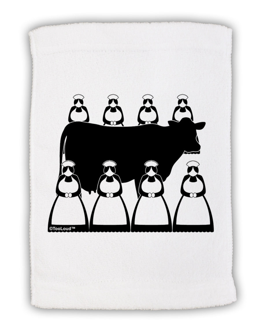 Eight Maids A Milking Micro Terry Sport Towel 11 x 18 inches-TooLoud-White-Davson Sales