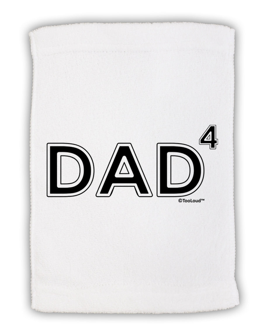 Dad to the Fourth Power - Dad of Four Micro Terry Sport Towel 15 X 22 inches-Sport Towel-TooLoud-White-Davson Sales