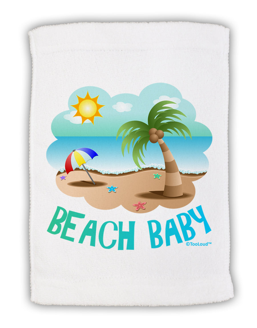 Fun Summer Beach Scene - Beach Baby Micro Terry Sport Towel 15 X 22 inches by TooLoud-Sport Towel-TooLoud-White-Davson Sales