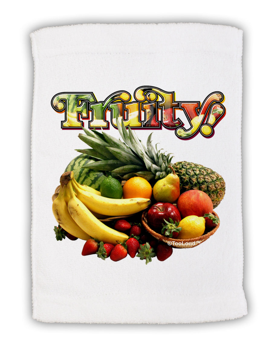 Fruity Fruit Basket 2 Micro Terry Sport Towel 11 x 18 inches-TooLoud-White-Davson Sales