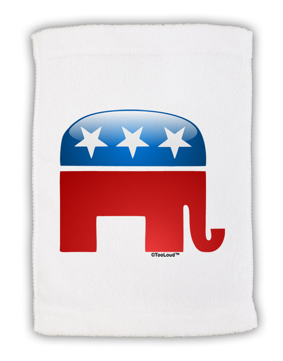 Republican Bubble Symbol Micro Terry Sport Towel 11 x 18 inches-TooLoud-White-Davson Sales