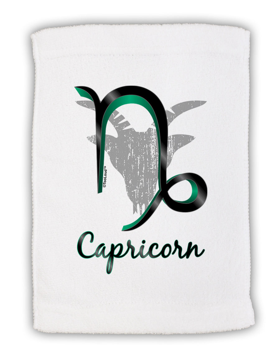 Capricorn Symbol Micro Terry Sport Towel 11 x 18 inches-TooLoud-White-Davson Sales