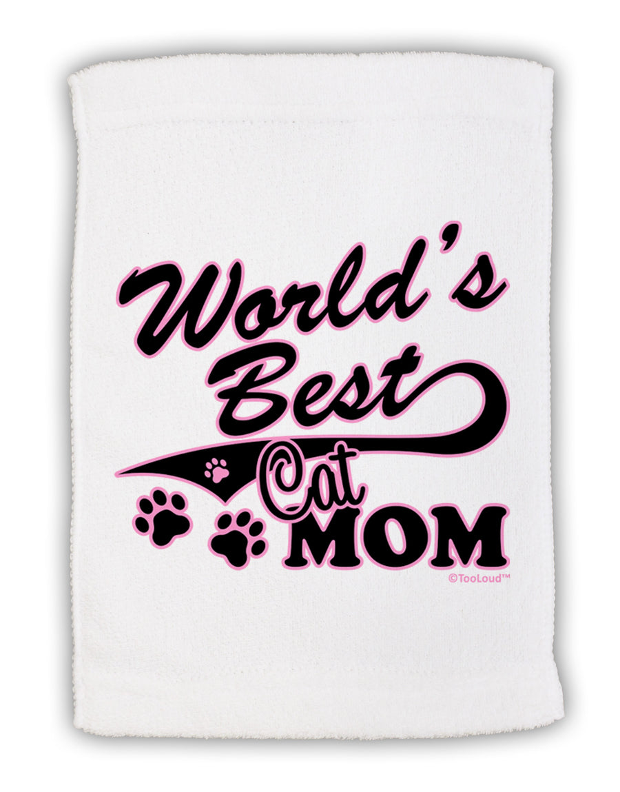 World's Best Cat Mom Micro Terry Sport Towel 15 X 22 inches by TooLoud-Sport Towel-TooLoud-White-Davson Sales