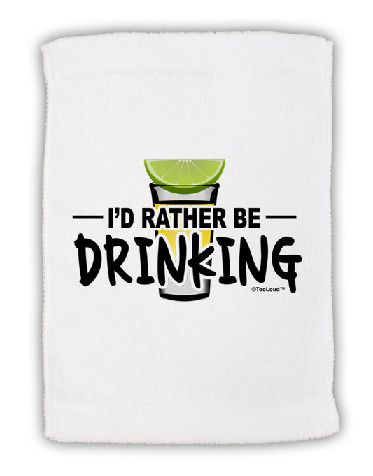 I'd Rather Be Drinking Micro Terry Sport Towel 11 x 18 inches-TooLoud-White-Davson Sales