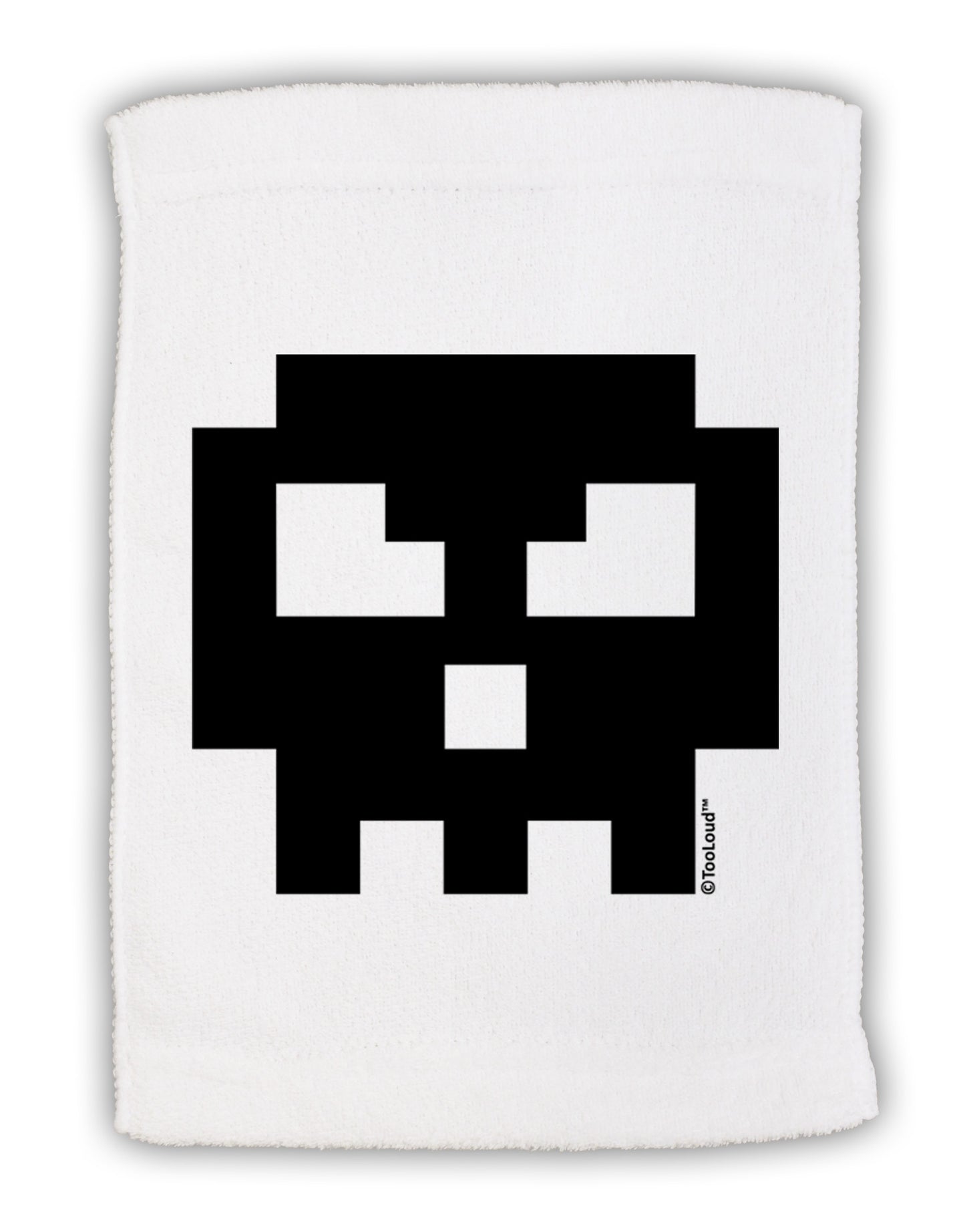Retro 8-Bit Skull Micro Terry Sport Towel 15 X 22 inches-Sport Towel-TooLoud-White-Davson Sales