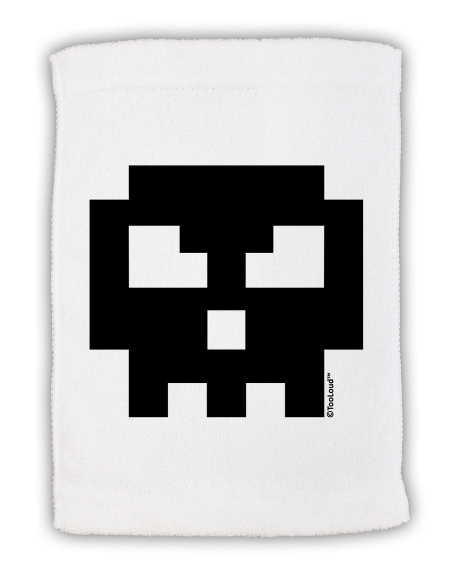 Retro 8-Bit Skull Micro Terry Sport Towel 15 X 22 inches-Sport Towel-TooLoud-White-Davson Sales