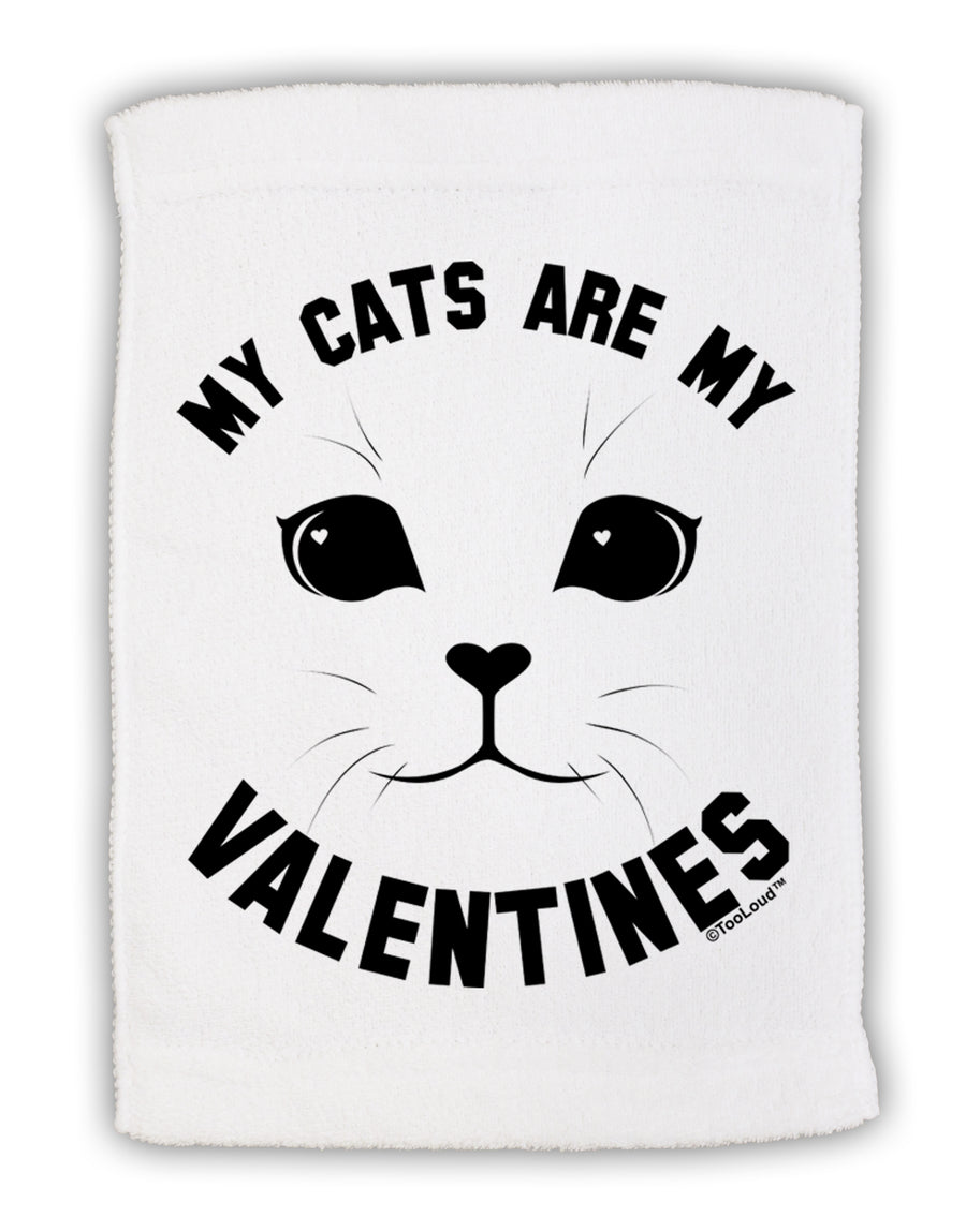 My Cats are my Valentines Micro Terry Sport Towel 15 X 22 inches by TooLoud-Sport Towel-TooLoud-White-Davson Sales