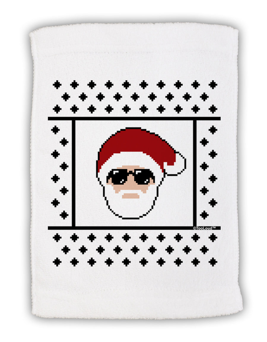 Cool Santa Christmas Sweater Micro Terry Sport Towel 11 x 18 inches-TooLoud-White-Davson Sales