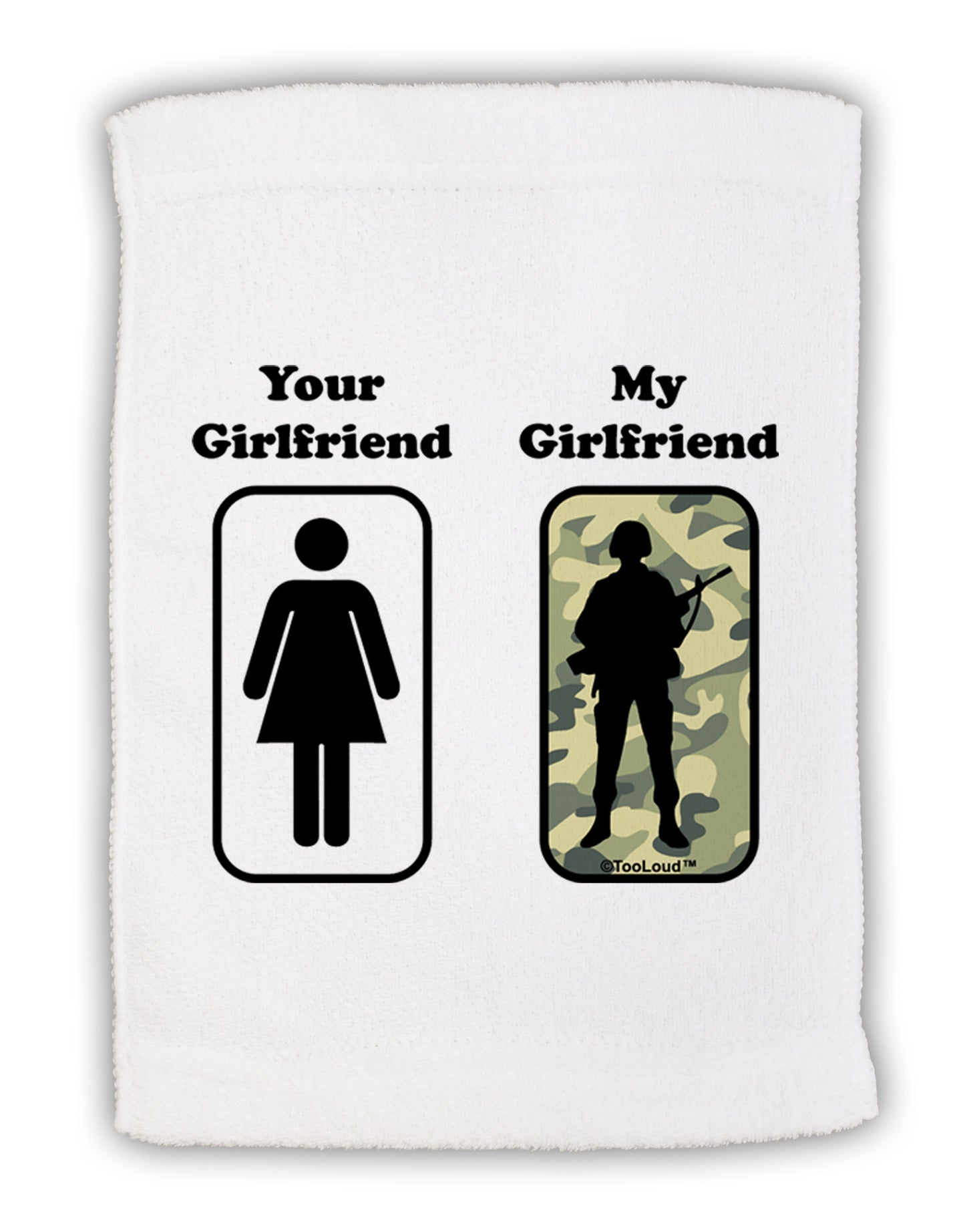 Your Girlfriend My Girlfriend Military Micro Terry Sport Towel 15 X 22 inches by TooLoud-Sport Towel-TooLoud-White-Davson Sales