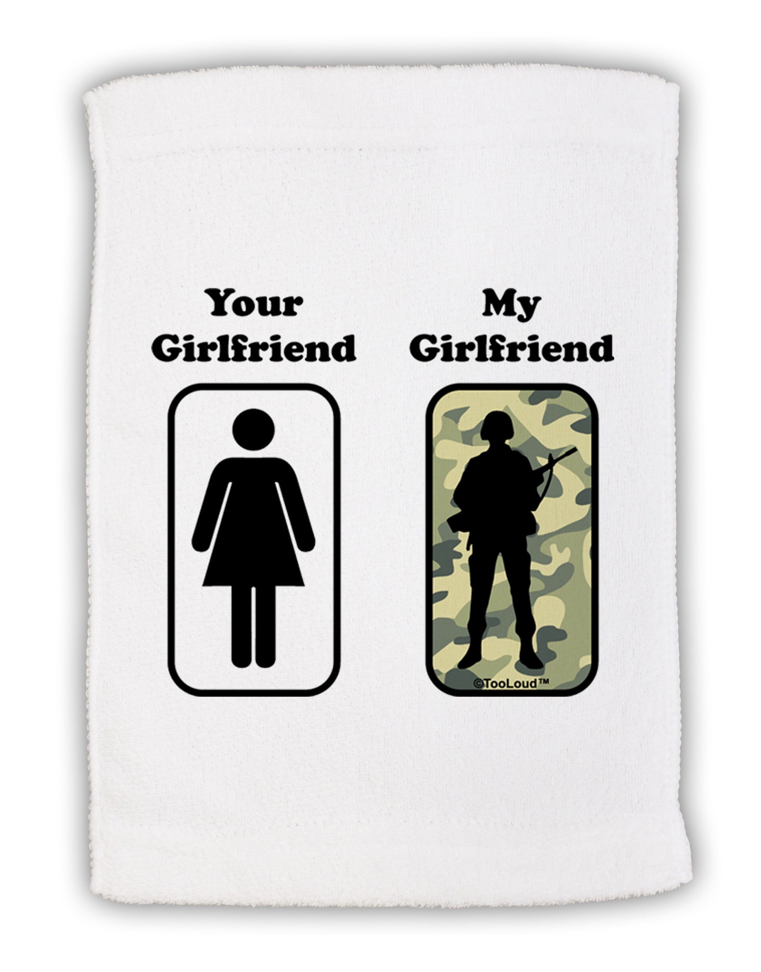 Your Girlfriend My Girlfriend Military Micro Terry Sport Towel 15 X 22 inches by TooLoud-Sport Towel-TooLoud-White-Davson Sales