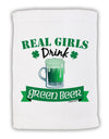 Real Girls Drink Green Beer Micro Terry Sport Towel 11 x 18 inches-TooLoud-White-Davson Sales