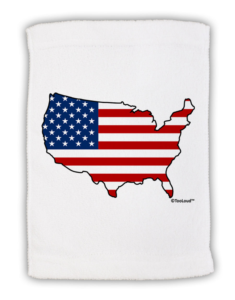 United States Cutout - American Flag Design Micro Terry Sport Towel 15 X 22 inches by TooLoud-Sport Towel-TooLoud-White-Davson Sales