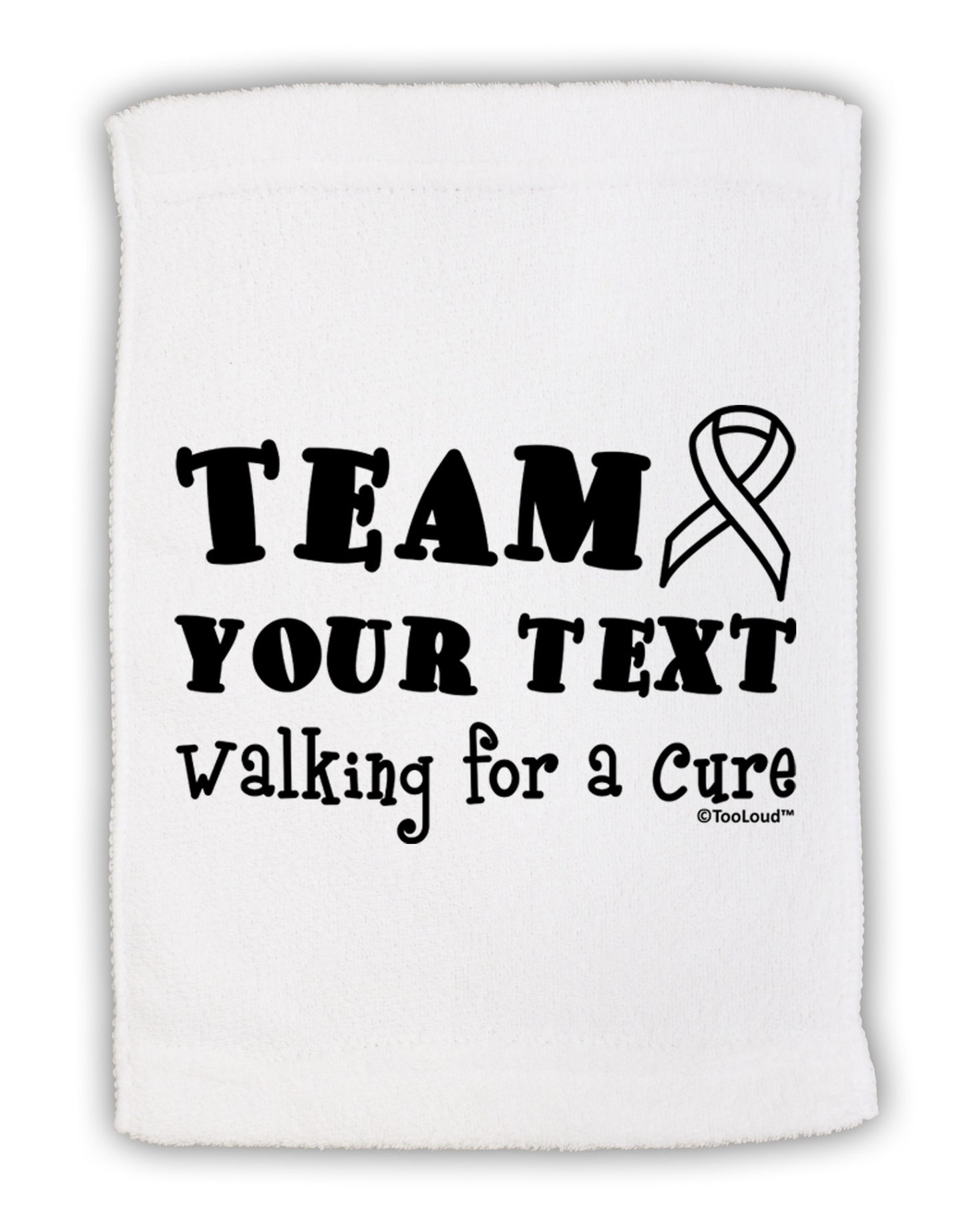 Personalized Team -Name- Walking for a Cure Micro Terry Sport Towel 15 X 22 inches-Sport Towel-TooLoud-White-Davson Sales