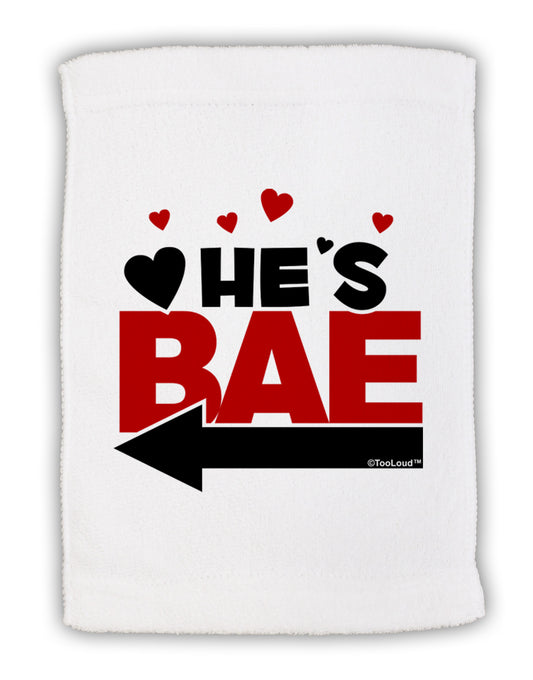 He's BAE - Left Arrow Micro Terry Sport Towel 15 X 22 inches-Sport Towel-TooLoud-White-Davson Sales