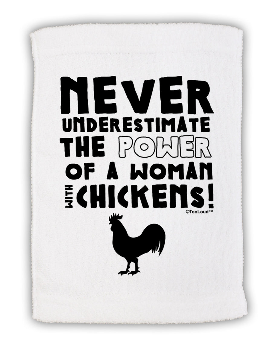 A Woman With Chickens Micro Terry Sport Towel 15 X 22 inches by TooLoud-Sport Towel-TooLoud-White-Davson Sales