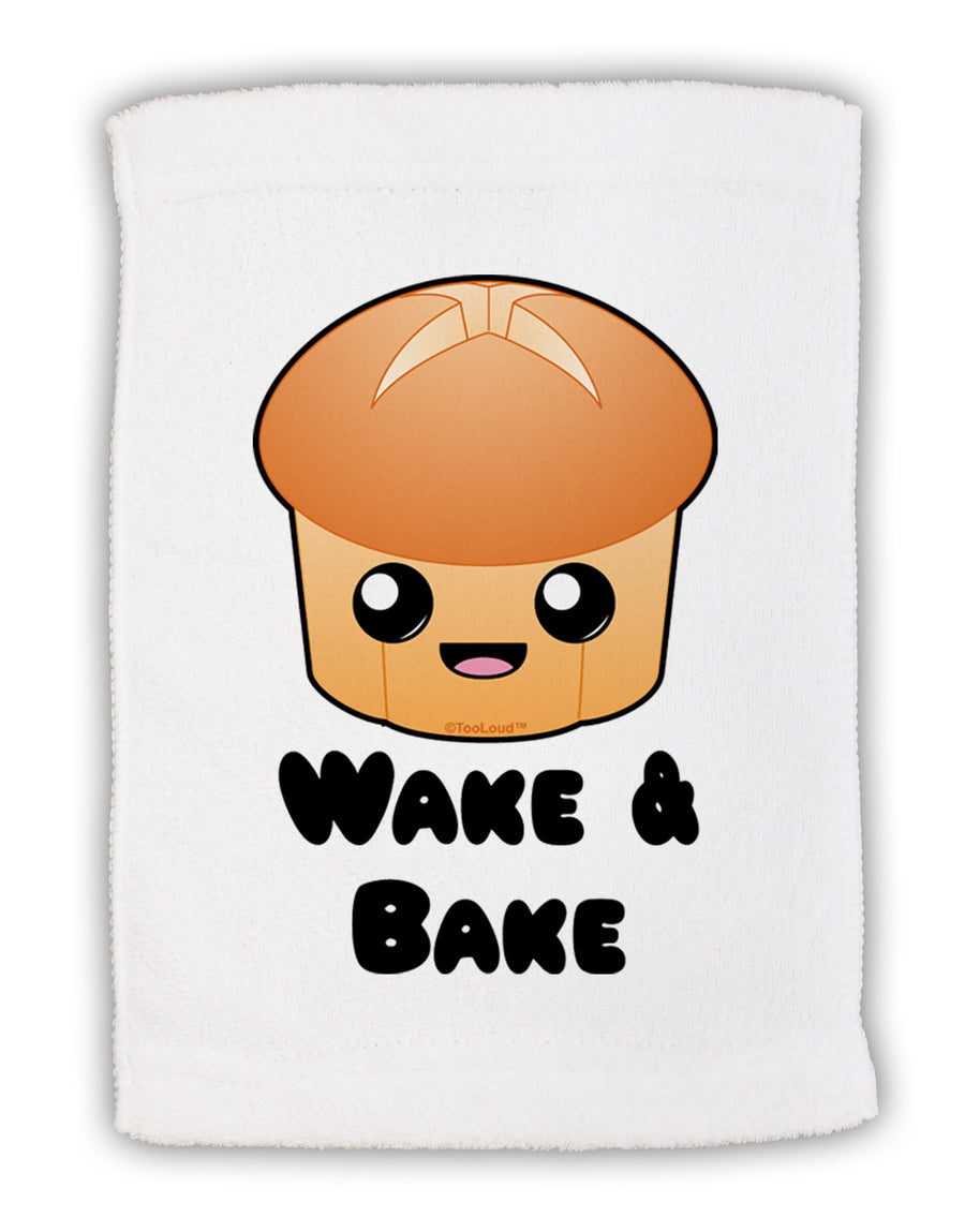 Wake and Bake Cute Roll Micro Terry Sport Towel 11 x 18 inches-TooLoud-White-Davson Sales