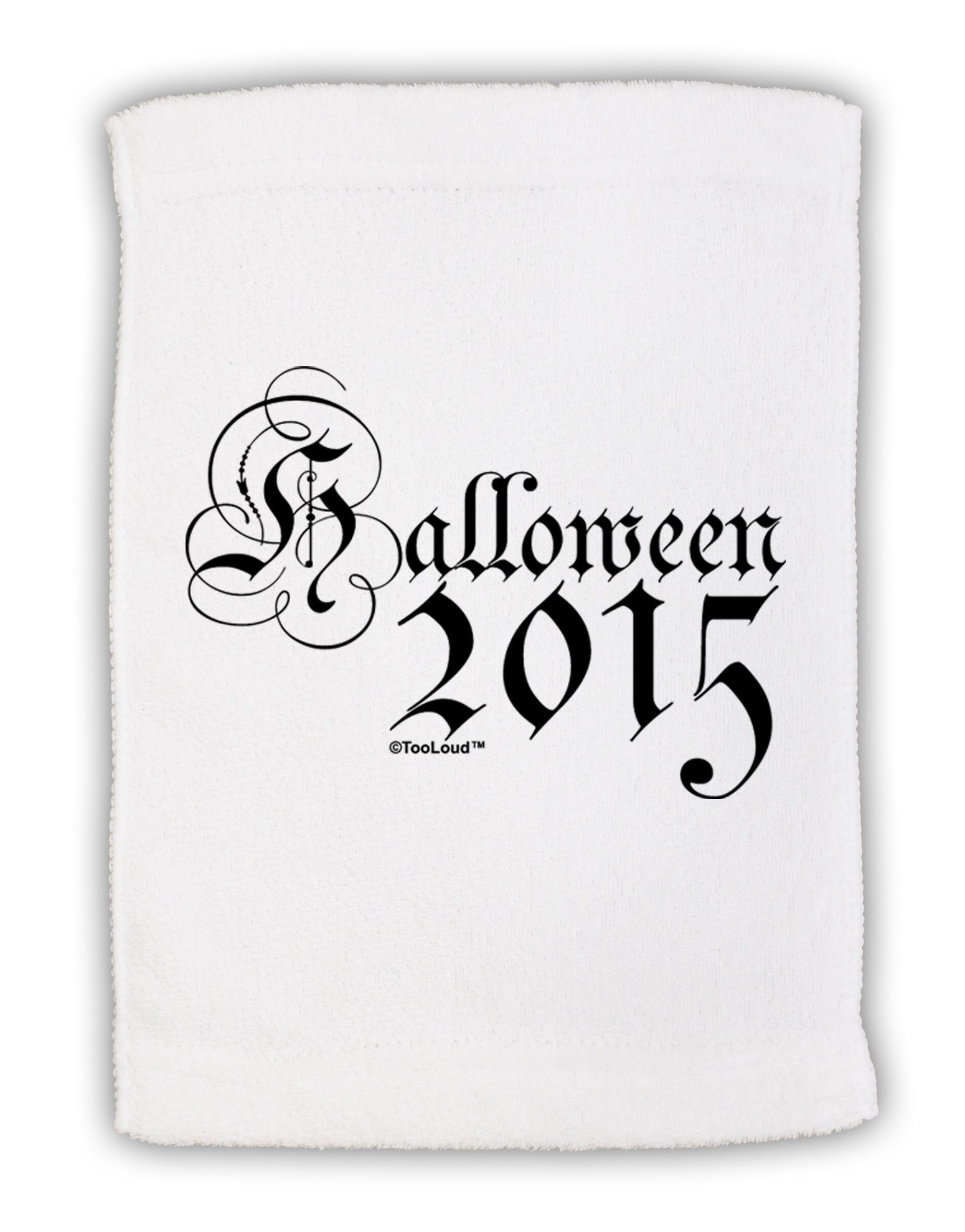 Halloween Current Year Script Text Micro Terry Sport Towel 11 x 18 inches-TooLoud-White-Davson Sales
