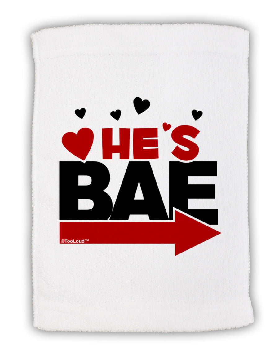 He's BAE - Right Arrow Micro Terry Sport Towel 15 X 22 inches-Sport Towel-TooLoud-White-Davson Sales