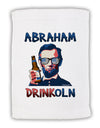 Abraham Drinkoln with Text Micro Terry Sport Towel 11 x 18 inches-TooLoud-White-Davson Sales