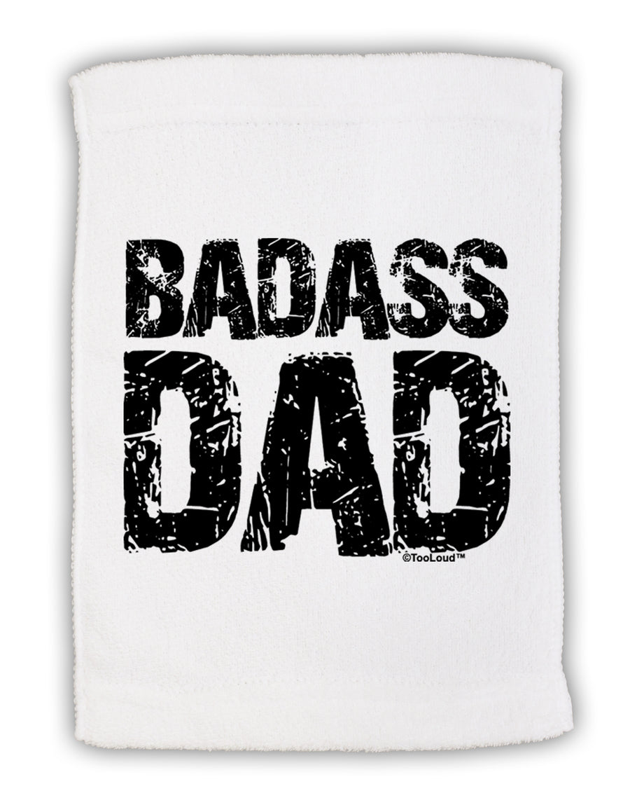 Badass Dad Micro Terry Sport Towel 15 X 22 inches by TooLoud-Sport Towel-TooLoud-White-Davson Sales