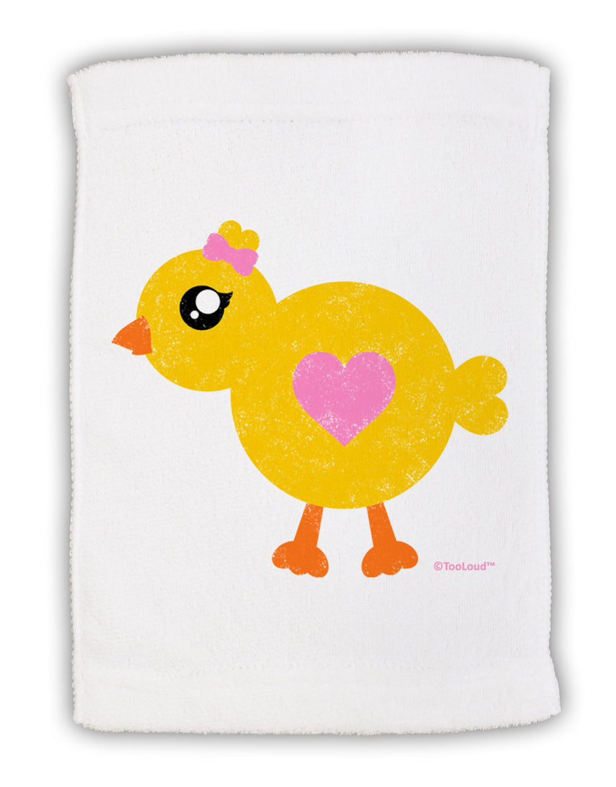 Cute Chick with Bow - Crayon Style Drawing Micro Terry Sport Towel 11 x 18 Inch by TooLoud-Sport Towel-TooLoud-White-Davson Sales