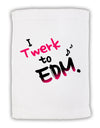 Twerk To EDM Pink Micro Terry Sport Towel 11 x 18 inches-TooLoud-White-Davson Sales