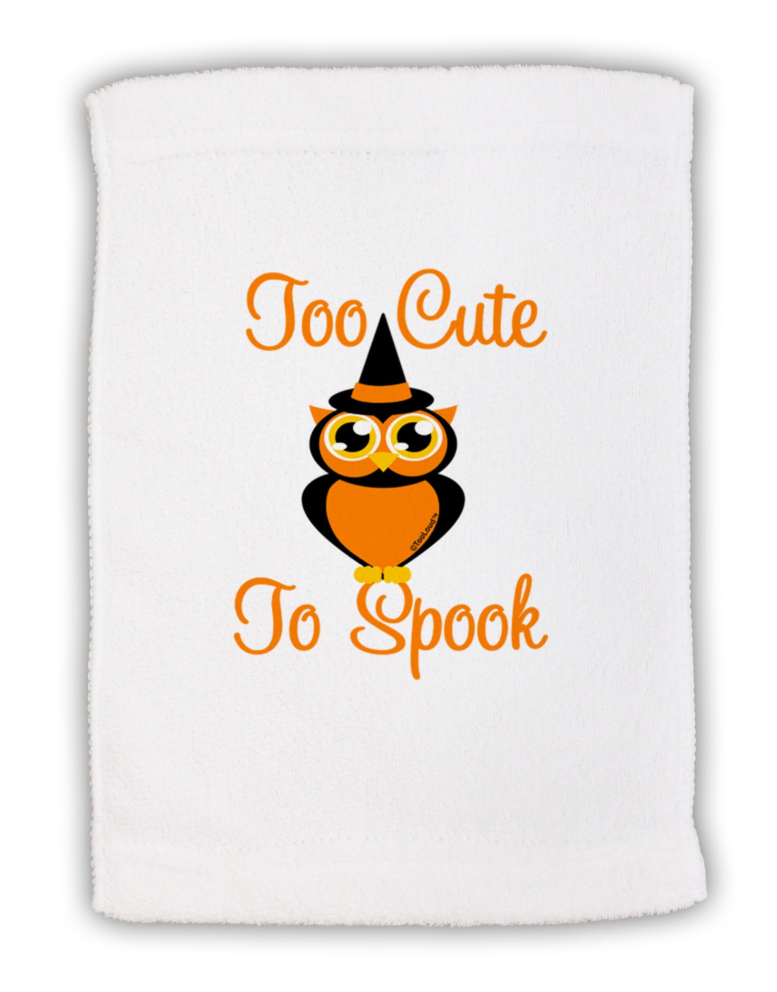 Owl Too Cute Orange Micro Terry Sport Towel 11 x 18 inches-TooLoud-White-Davson Sales