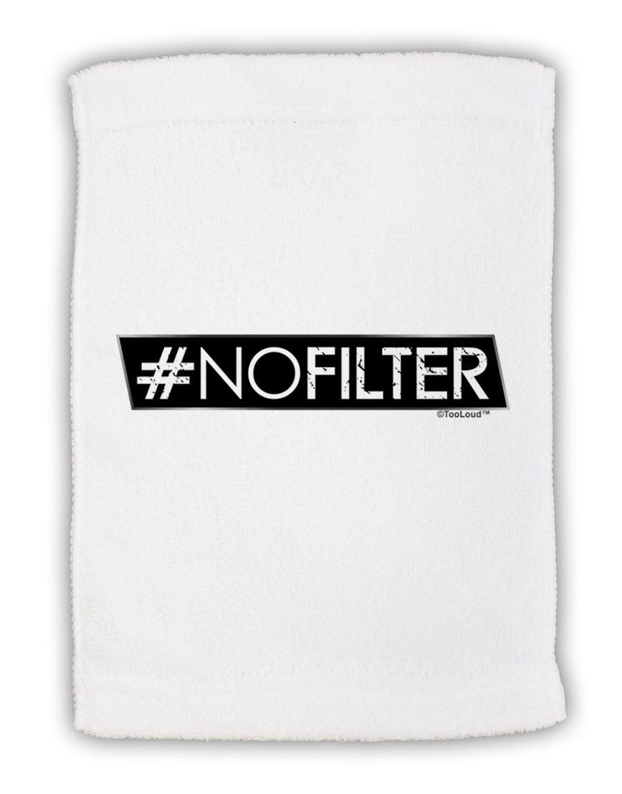 Hashtag No Filter Micro Terry Sport Towel 11 x 18 inches-TooLoud-White-Davson Sales