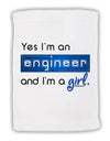 TooLoud Yes I am a Engineer Girl Micro Terry Sport Towel 11 x 18 inches-TooLoud-White-Davson Sales
