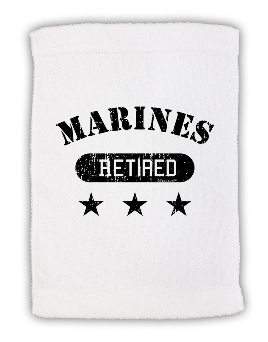 Retired Marines Micro Terry Sport Towel 15 X 22 inches by TooLoud-Sport Towel-TooLoud-White-Davson Sales