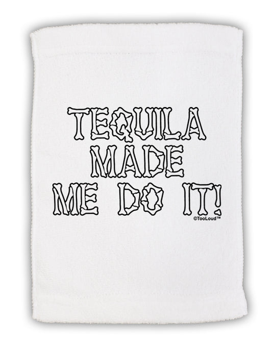Tequila Made Me Do It - Bone Text Micro Terry Sport Towel 11 x 18 Inch by TooLoud-Sport Towel-TooLoud-White-Davson Sales