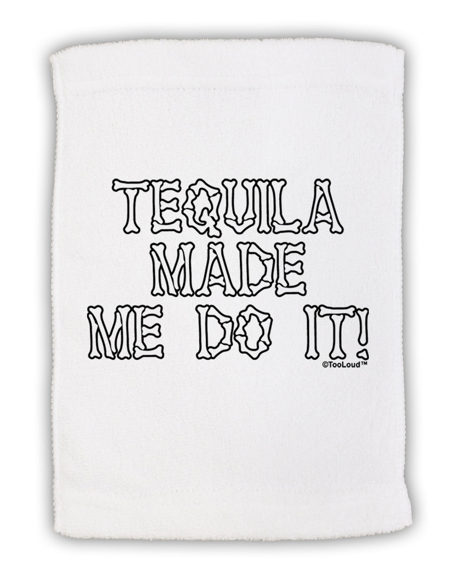 Tequila Made Me Do It - Bone Text Micro Terry Sport Towel 11 x 18 Inch by TooLoud-Sport Towel-TooLoud-White-Davson Sales