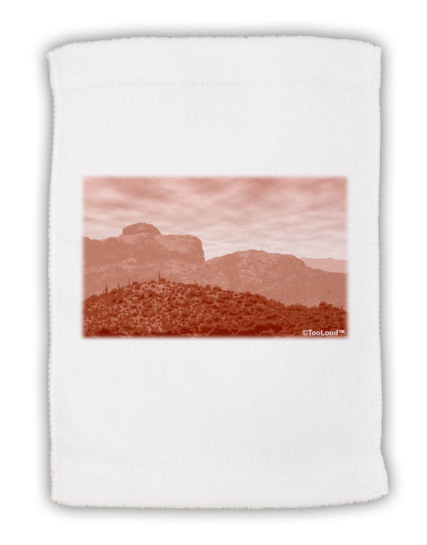 Red Planet Landscape Micro Terry Sport Towel 11 x 18 inches-TooLoud-White-Davson Sales
