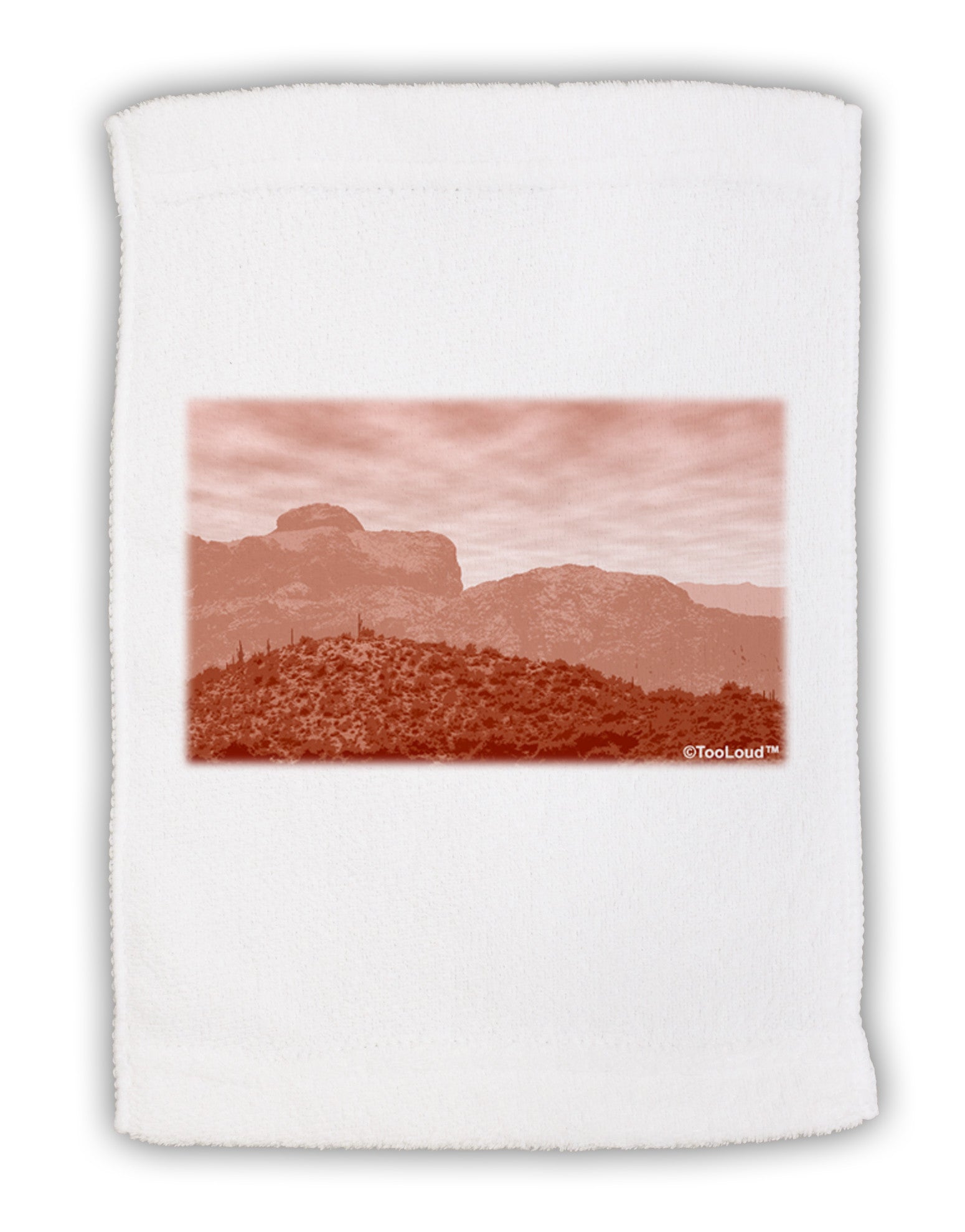 Red Planet Landscape Micro Terry Sport Towel 11 x 18 inches-TooLoud-White-Davson Sales