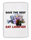 Save the Reef - Eat Lionfish Micro Terry Sport Towel 11 x 18 inches-TooLoud-White-Davson Sales