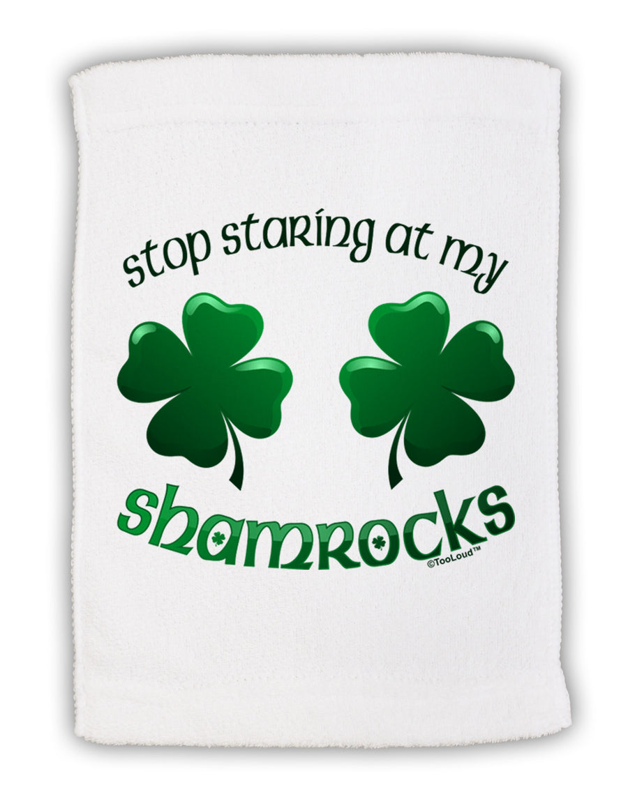 Stop Staring At My Shamrocks Micro Terry Sport Towel 11 x 18 inches-TooLoud-White-Davson Sales