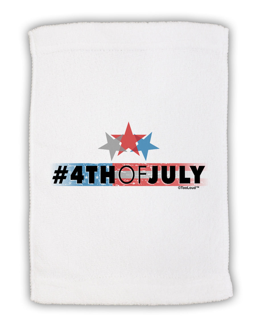 Hashtag 4th Of July Micro Terry Sport Towel 11 x 18 inches-TooLoud-White-Davson Sales