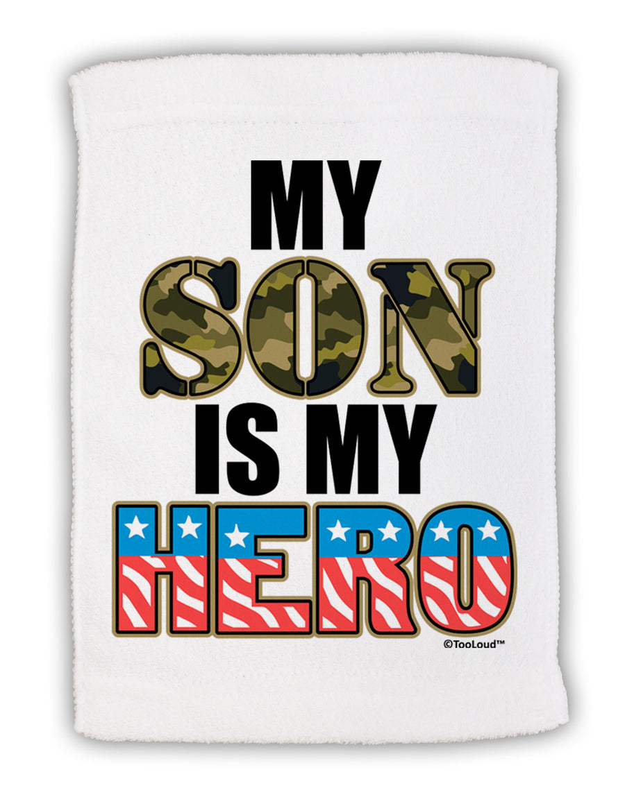 My Son is My Hero - Armed Forces Micro Terry Sport Towel 15 X 22 inches by TooLoud-Sport Towel-TooLoud-White-Davson Sales