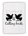 Four Calling Birds Text Micro Terry Sport Towel 11 x 18 inches-TooLoud-White-Davson Sales