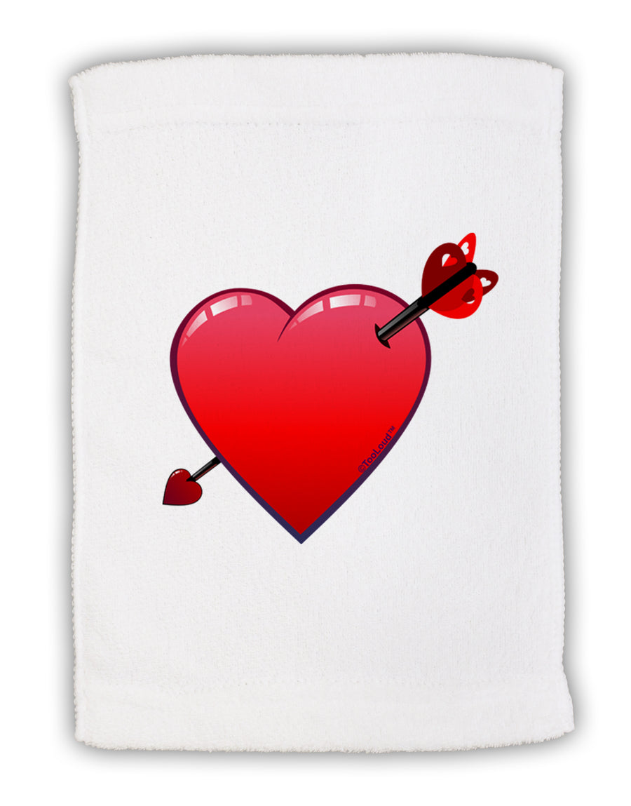 Shot Through the Heart Cute Micro Terry Sport Towel 15 X 22 inches by TooLoud-Sport Towel-TooLoud-White-Davson Sales