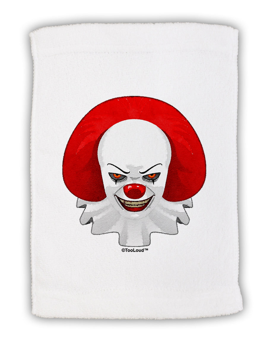 Scary Clown Watercolor Micro Terry Sport Towel 11 x 18 inches-TooLoud-White-Davson Sales