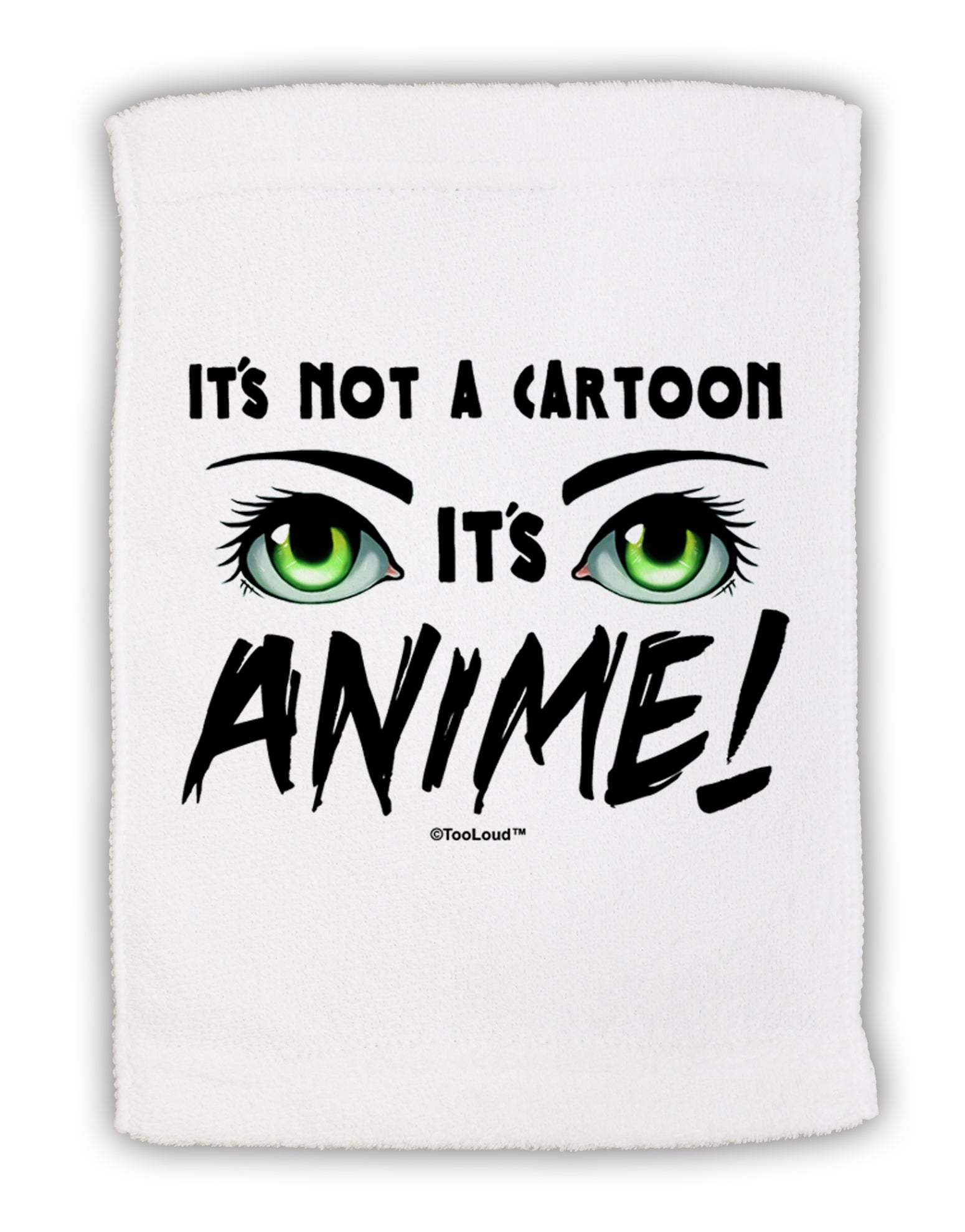 Not A Cartoon Eyes Green Micro Terry Sport Towel 15 X 22 inches by TooLoud-Sport Towel-TooLoud-White-Davson Sales