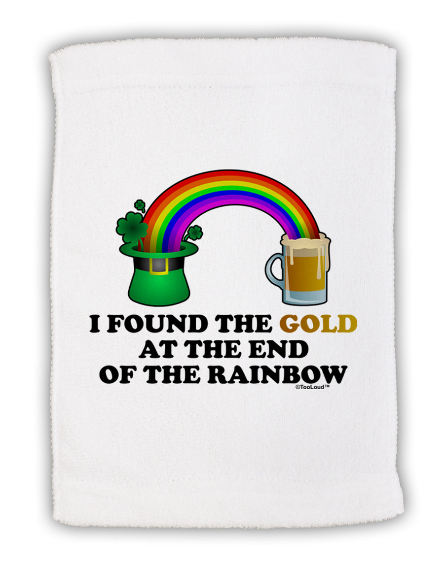 End Of The Rainbow Text Micro Terry Sport Towel 11 x 18 inches-TooLoud-White-Davson Sales