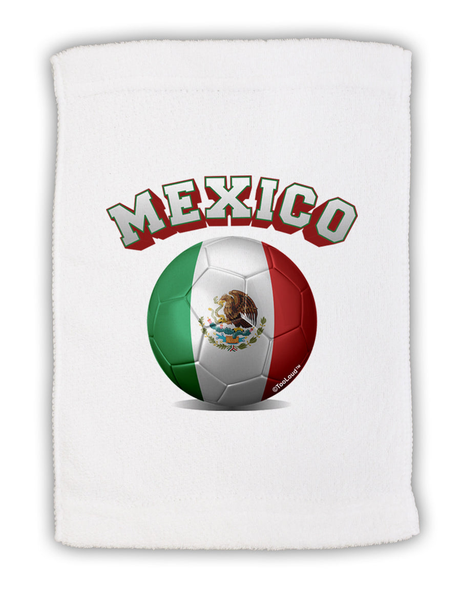 Soccer Ball Flag - Mexico Micro Terry Sport Towel 11 x 18 inches-TooLoud-White-Davson Sales