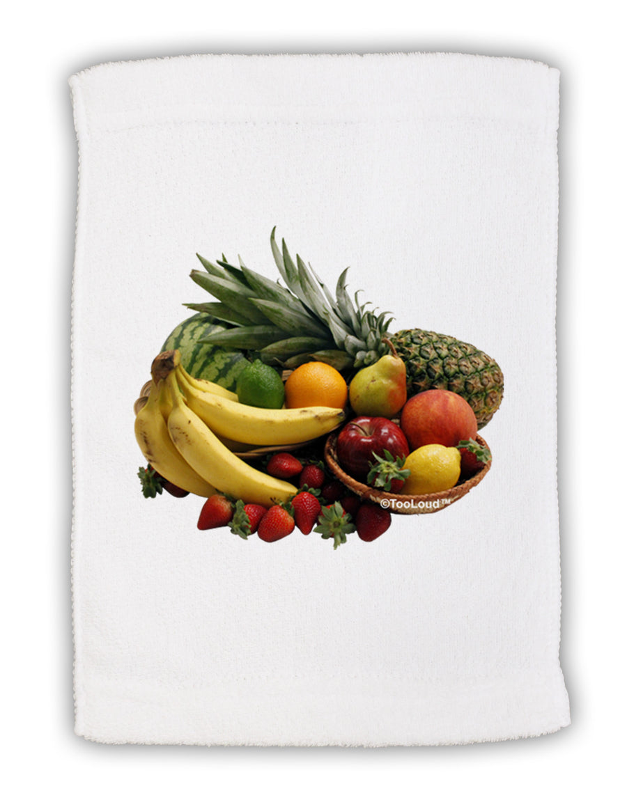 Fruit Basket Still Life Micro Terry Sport Towel 11 x 18 inches-TooLoud-White-Davson Sales